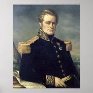 Portrait of Jules Dumont d'Urville  1845 Poster