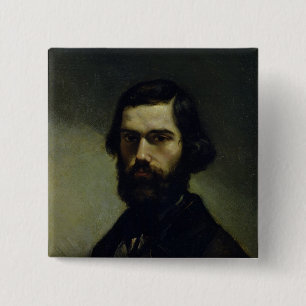 Portrait of Jules Valles  c.1861 15 Cm Square Badge