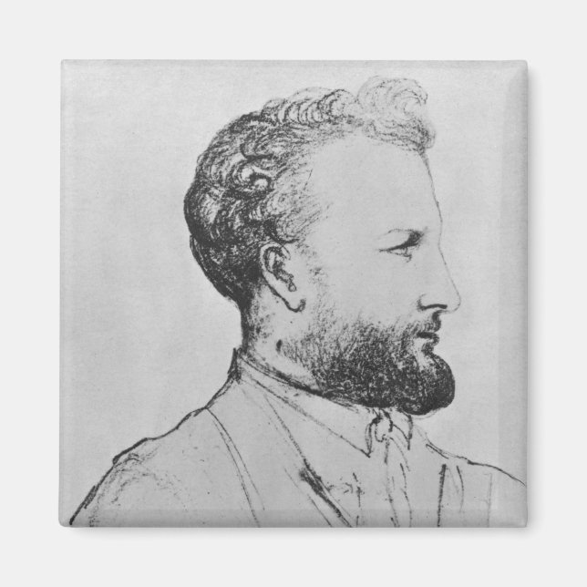 Portrait of Jules Verne  d Magnet (Front)