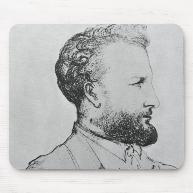 Portrait of Jules Verne  d Mouse Pad (Front)