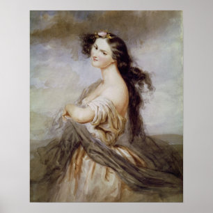 Portrait of Juliette Drouet Poster