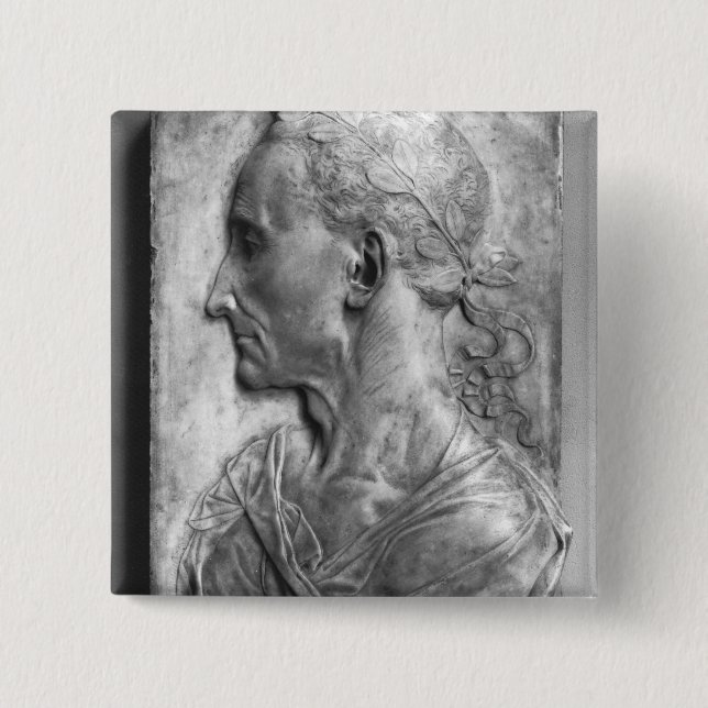 Portrait of Julius Caesar 15 Cm Square Badge (Front)