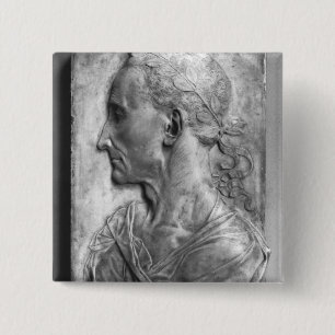Portrait of Julius Caesar 15 Cm Square Badge