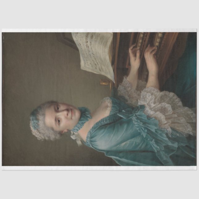 Portrait of Justine Favart Decoupage Paper (Front)