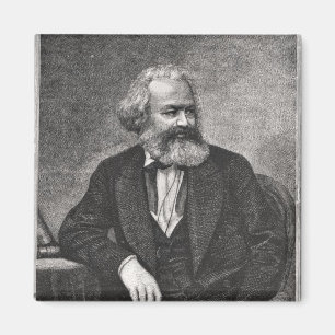 Portrait of Karl Marx 1857 Magnet