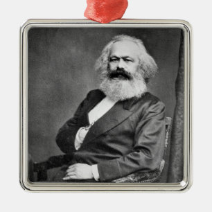 Portrait of Karl Marx (Founder of Marxism) Metal Ornament