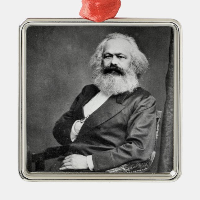 Portrait of Karl Marx (Founder of Marxism) Metal Ornament (Front)