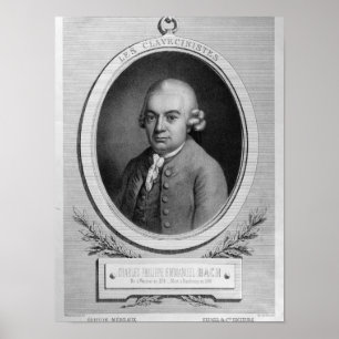 Portrait of Karl Philipp Emmanuel Bach Poster
