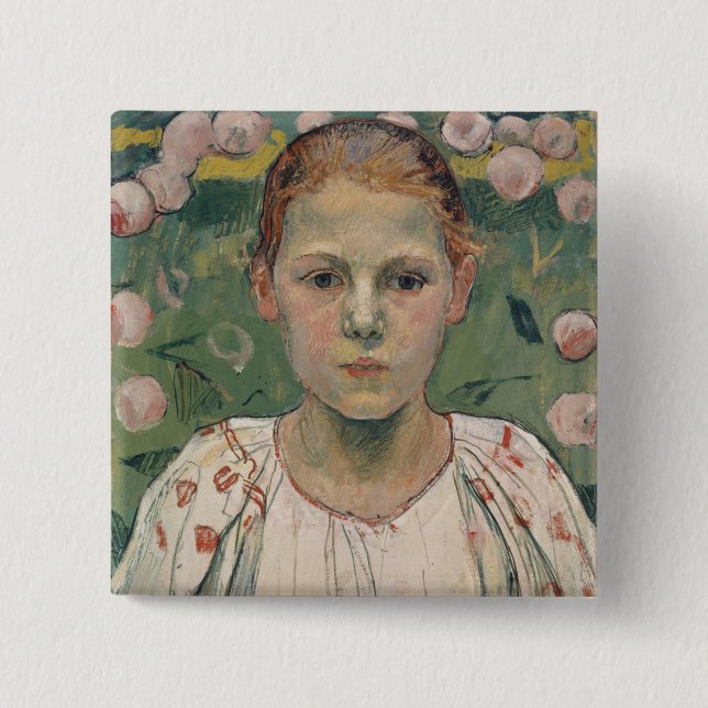 Portrait of Kathe von Bach | In the Garden 15 Cm Square Badge (Front)