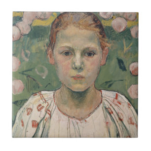 Portrait of Kathe von Bach In the Garden Ceramic Tile