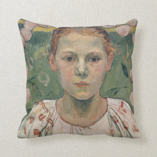 Portrait of Kathe von Bach In the Garden Cushion