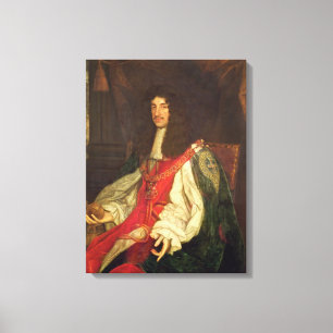 Portrait of King Charles II, c.1660-65 Canvas Print