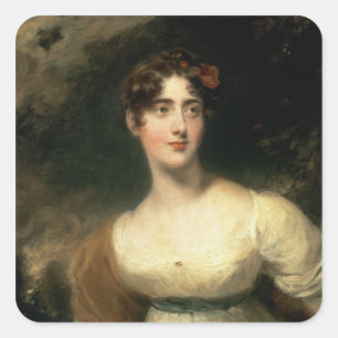 Portrait of Lady Emily Harriet Wellesley-Pole Square Sticker
