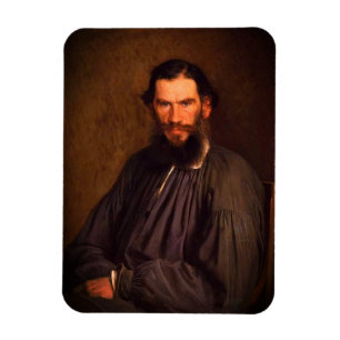 Portrait of Leo Tolstoy (by Ivan Kramskoi, 1873) Magnet