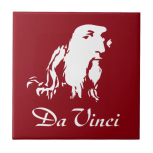 Portrait of Leonardo Da Vinci Ceramic Tile