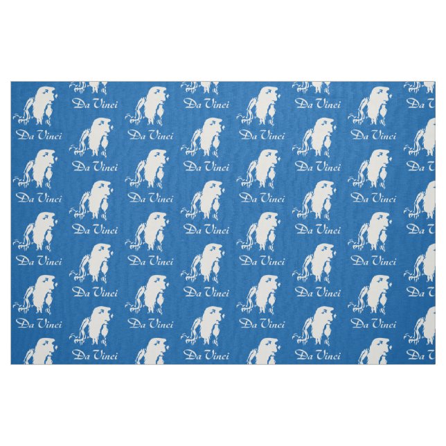 Portrait of Leonardo Da Vinci Fabric (Fat Quarter)
