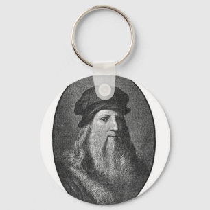 Portrait of Leonardo da vinci Key Ring