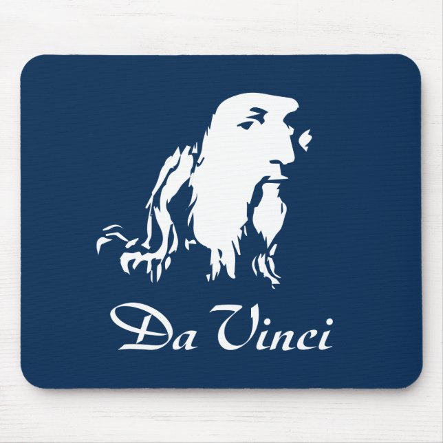 Portrait of Leonardo Da Vinci Mouse Pad (Front)