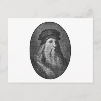 Portrait of Leonardo da vinci Postcard