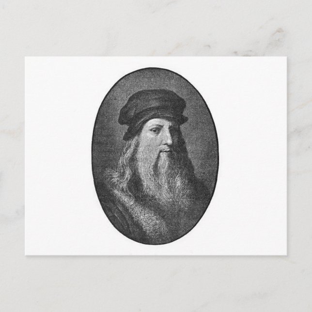 Portrait of Leonardo da vinci Postcard (Front)