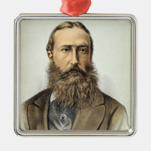 Portrait of Leopold II (1835-1909), King of Belgiu Metal Ornament