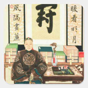 Portrait of Li-Lieu Ying, Empress Tzu-Hsi's Great Square Sticker