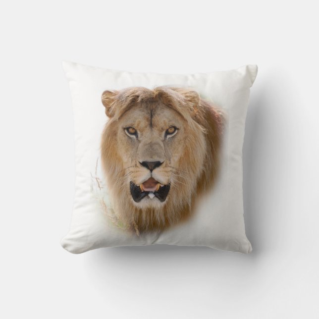 Portrait of lion cushion (Front)