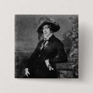 Portrait of Lola Montez , 1844 15 Cm Square Badge