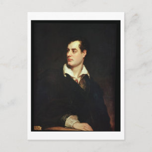 Portrait of Lord Byron (1788-1824) (oil on canvas) Postcard