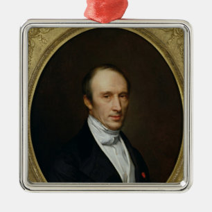 Portrait of Louis Cauchy Metal Ornament