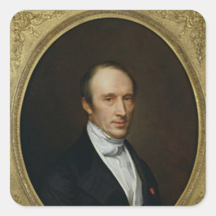 Portrait of Louis Cauchy Square Sticker