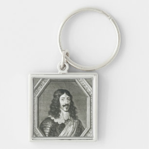 Portrait of Louis XIII engraving by Jean Morin Key Ring