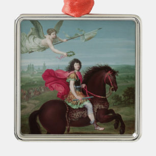 Portrait of Louis XIV 2 Metal Ornament