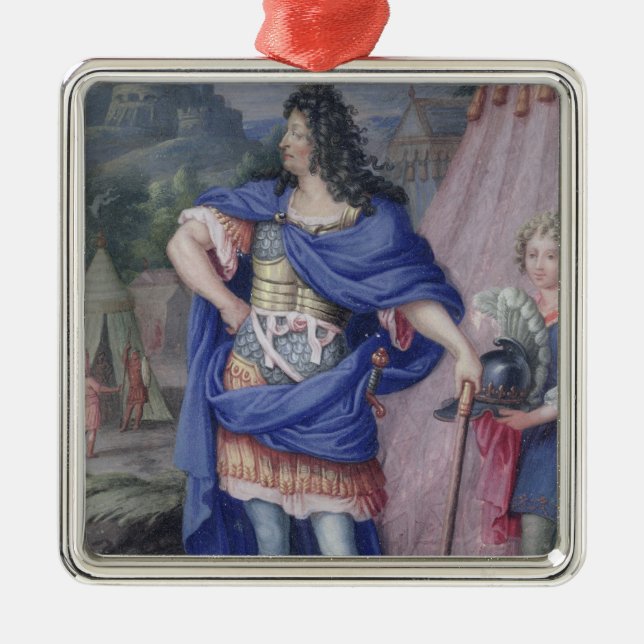 Portrait of Louis XIV  King of France Metal Ornament (Front)