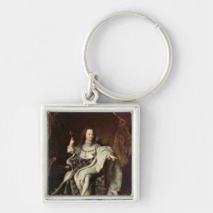 Portrait of Louis XV  in Coronation Robes, 1715 Key Ring