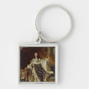Portrait of Louis XV in his Coronation Robes Key Ring