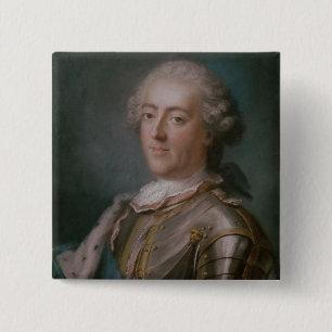 Portrait of Louis XV King of France 15 Cm Square Badge
