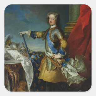 Portrait of Louis XV  King of France, c.1727 Square Sticker