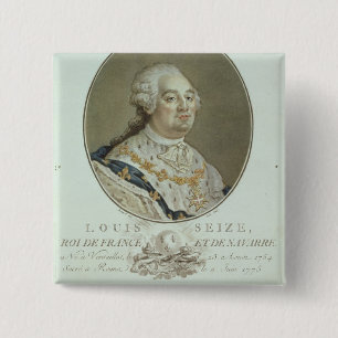 Portrait of Louis XVI (1754-93) from 'Portraits de 15 Cm Square Badge