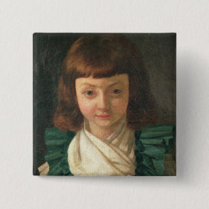 Portrait of Louis XVII as a child, 1791 15 Cm Square Badge
