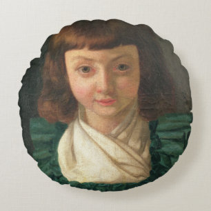 Portrait of Louis XVII as a child, 1791 Round Cushion