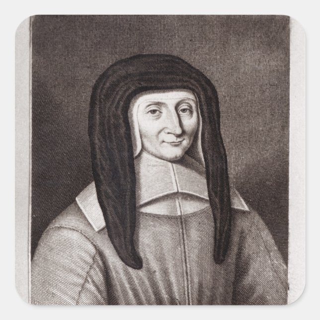 Portrait of Louise de Marillac Square Sticker (Front)