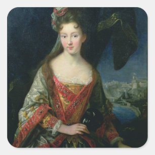 Portrait of Louise-Hippolyte (1687-1731), Princess Square Sticker