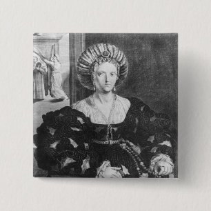 Portrait of Lucrezia Borgia 15 Cm Square Badge
