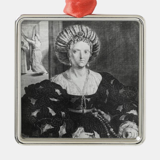 Portrait of Lucrezia Borgia Metal Ornament (Front)