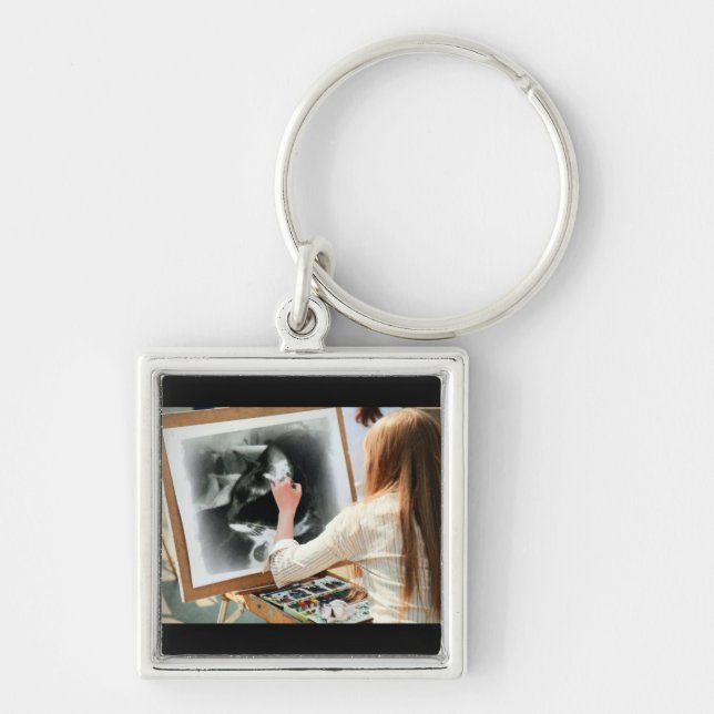 Portrait of Lucy Key Ring (Front)