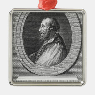 Portrait of Ludovico Ariosto Metal Tree Decoration