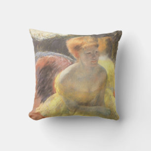 Portrait of Lydia at the Opera by Mary Cassatt Cushion
