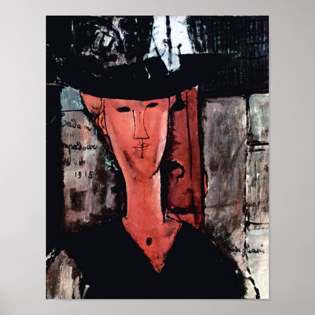 Portrait of Madam Pompadour, Modigliani Poster (Front)