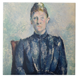 Portrait of Madame Cezanne, c.1890 (oil on canvas) Ceramic Tile